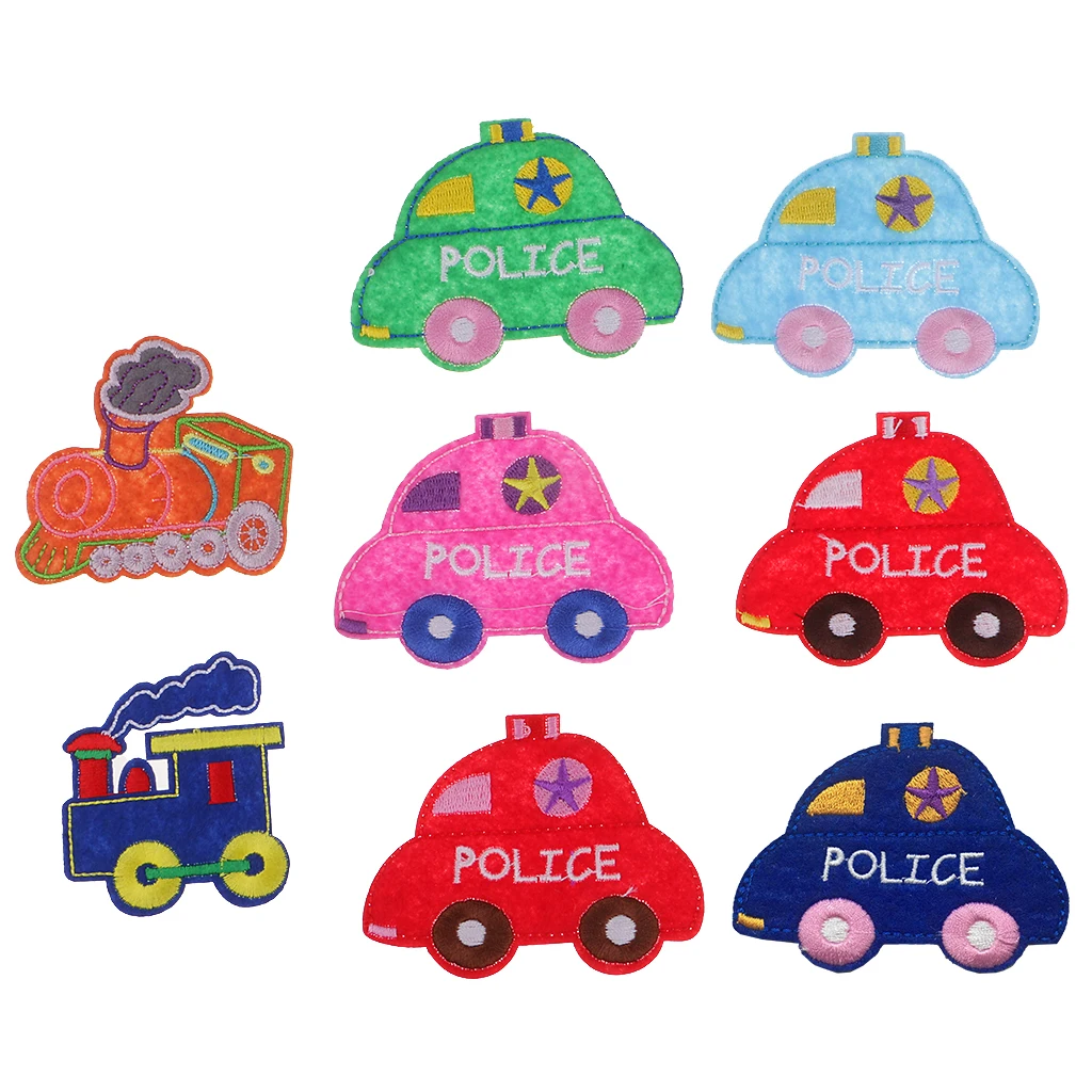 16Pcs/set Iron On Patches Cute Mini Cars Sewing On Patches Appliques for Clothes Jackets Hats Backpacks Jeans; Kids Boys Girls