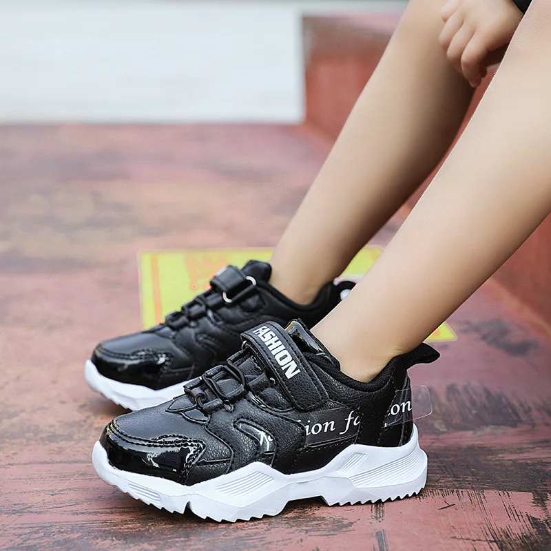 

Men And Women Children White Shoes Girls Spring And Autumn BOY'S Athletic Shoes Big Boy Fashion 2019 New Style Grained Dad Shoes