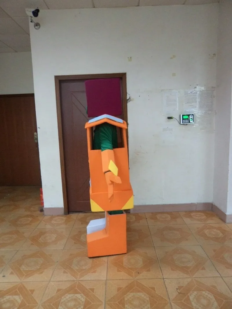 Оранжевый Костюм Робота-талисмана, костюмы для косплея, вечерние костюмы для игр, высококачественная одежда с героями мультфильмов, костюм для карнавала, Хэллоуина
