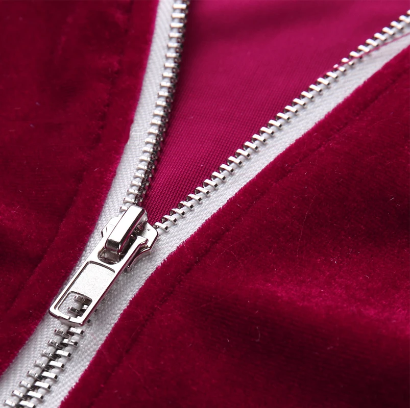 Survêtements en velours pour hommes, épissage, sport, imbibé