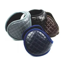 

Earmuffs Men PU Blank Winter Ear Warmer Muff Cover Black Coffee Warm Ear Muff PU Blank Ear Muffs for Men Women