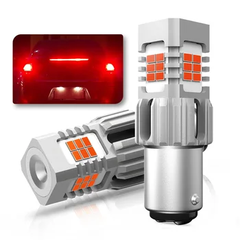 

2x NO Hyper Flash 1157 BAY15D P21/5W 2057 2357 7528 LED Super Bright 1600LM LED Car Tail Brake Bulb Auto Lamp Canbus Error Free