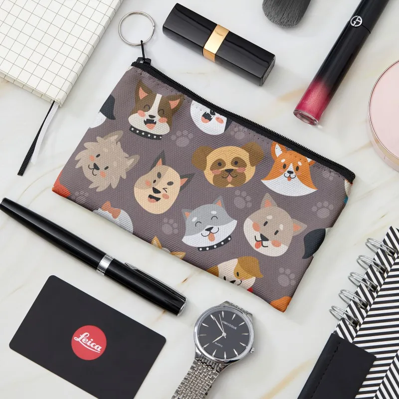 

Women Fashion Cartoon Animal Pattern Coin Purse Lady Girls Wallet Small Canvas Bag With A Zipper For Kids Gifts NEW