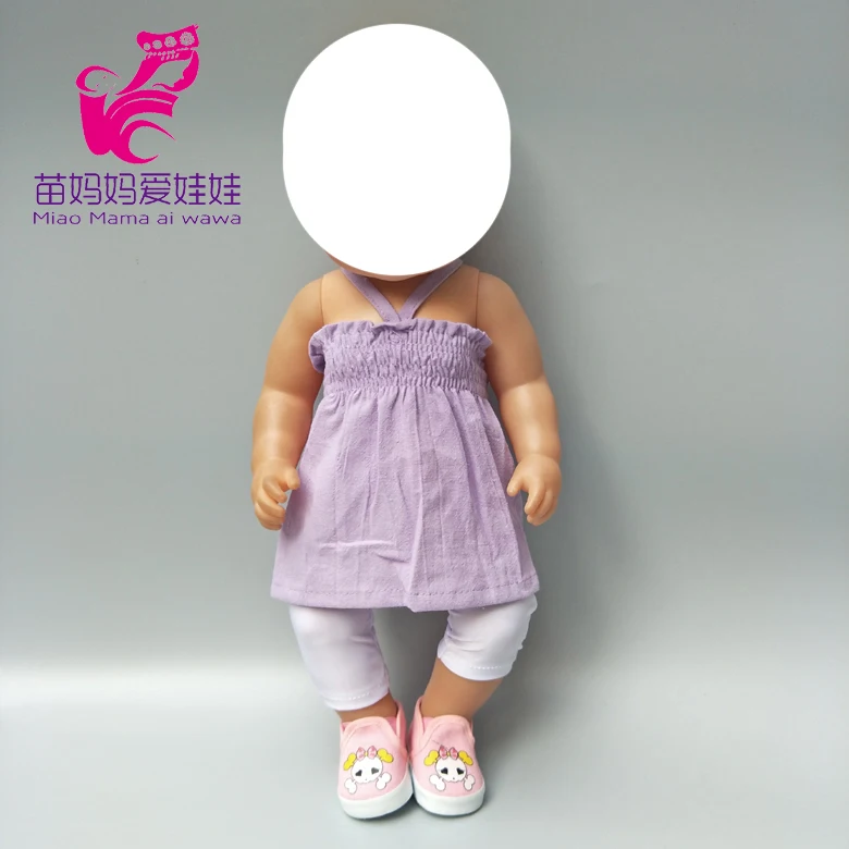 43cm Baby Doll Blak Strap Dress for 18&quot Dolls Pink Girls Play Gift Toy Accessory | Игрушки и хобби