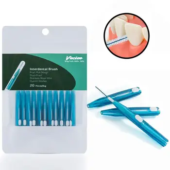

10/20pcs Hygiene Dental Silicone Superfine Dental Floss Interdental Brush Toothpick Mouth Cleaning QX20