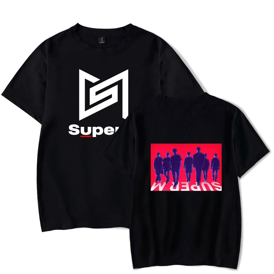 SuperM Vogue, футболка, официальный стиль, женская футболка, Ulzzang Harajuku Kpop SuperM, короткий рукав, графическая футболка, летний топ