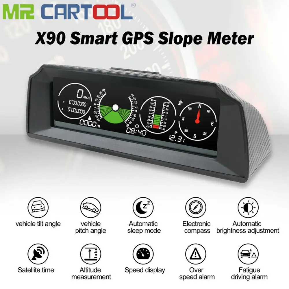 AUTOOL gps многофункциональный автомобильный измеритель наклона горизонтальный
