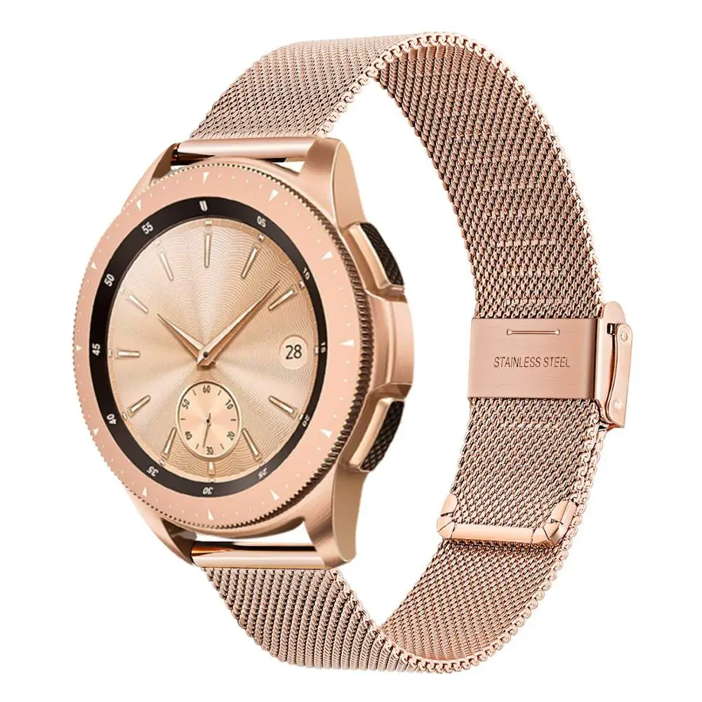 bracelet for Samsung Galaxy Watch 42mm 44mm / Active 2 40mm / Gear S2 Classic Stainless Steel strap Garmin Vivoactive 3/3 Music