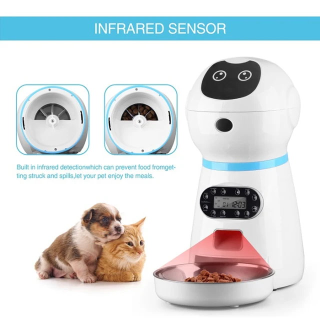 4L Smart Pet Timer Feeder/Dispenser With Voice Recorder Setting For Dogs And Cats 5