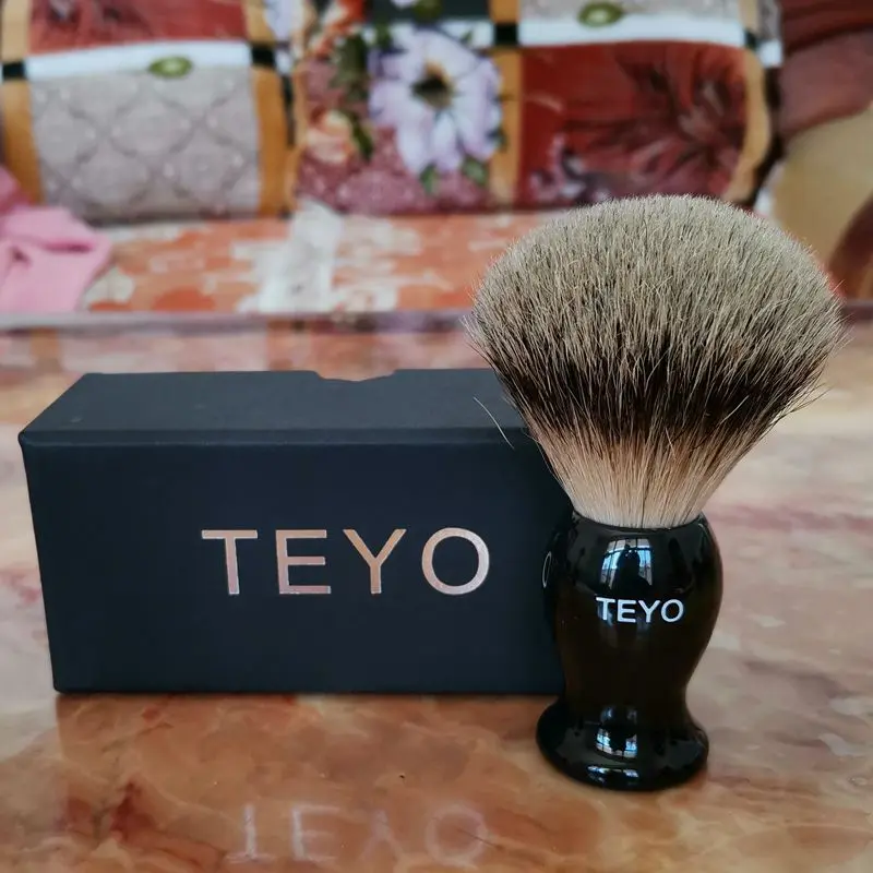 Silvertip Badger Hair Shaving Brush of Resin Handle With Gift Box Packed Perfect for Safety Razor 5
