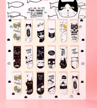 18 шт. мини набор магнитных закладок Kawaii закладки-наклейки для книг маркер бумага для чтения студенческие канцелярские принадлежности - Цвет: F