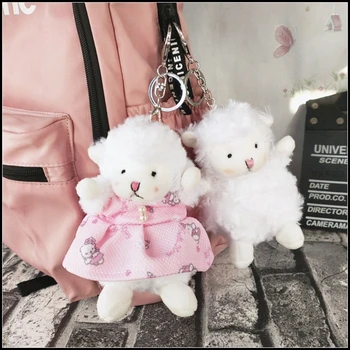 

Nieuwe cute Schapen Sleutelhanger Hot ins sheep Sleutelhanger Sleutelhanger Pom Pom Sleutelhanger Bag Auto Trinket Vrouwen Gift