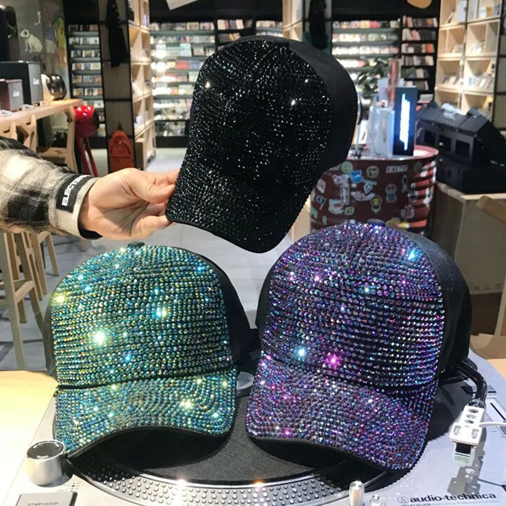 Женская Мужская бейсболка, шляпа, летняя, со стразами, Snapback, хип-хоп, с жемчугом, регулируемая, роскошная, солнцезащитная, Спортивная, с блестками для Traxxas TRX4