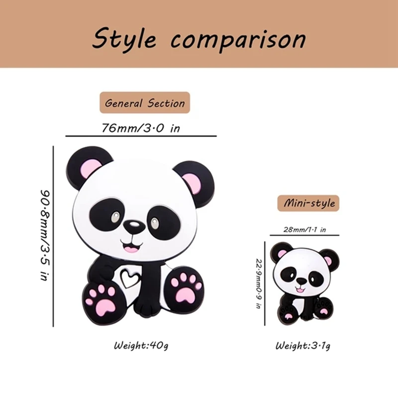 2Pc/Set Silicone Mini Lion Beads Silicone Teether Pendant Baby Toy DIY Nursing Necklace Pacifier Chain Tiny Rod For Baby Product 4