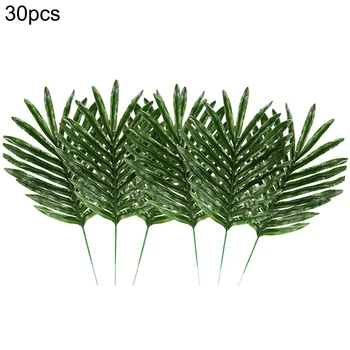 

30pcs Large Artificial Tropical Palm Leaves Hawaiian Luau Party Jungle Beach Theme Table Decor Durable Artificial Palm Leaves