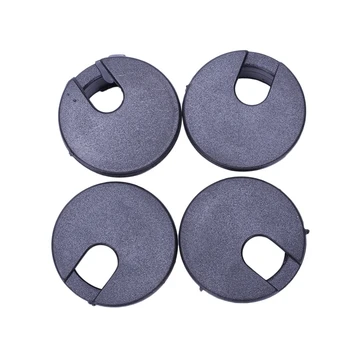 

Desk Table Computer Round Shaped Black Cable Grommet Hole Cover 35mm 4Pcs