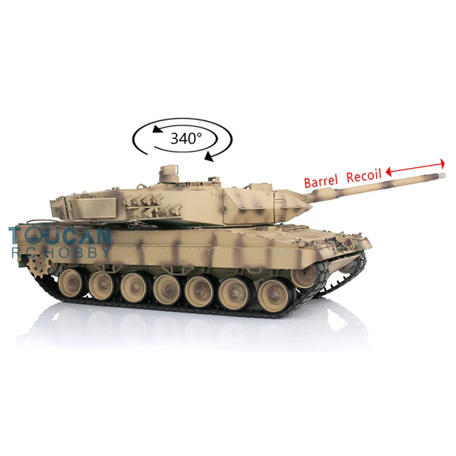 2.4G Heng Long 1/16 TK7.0 Plastic Leopard2A6 RTR RC Tank Barrel Recoil Model 3889 TH17574 2