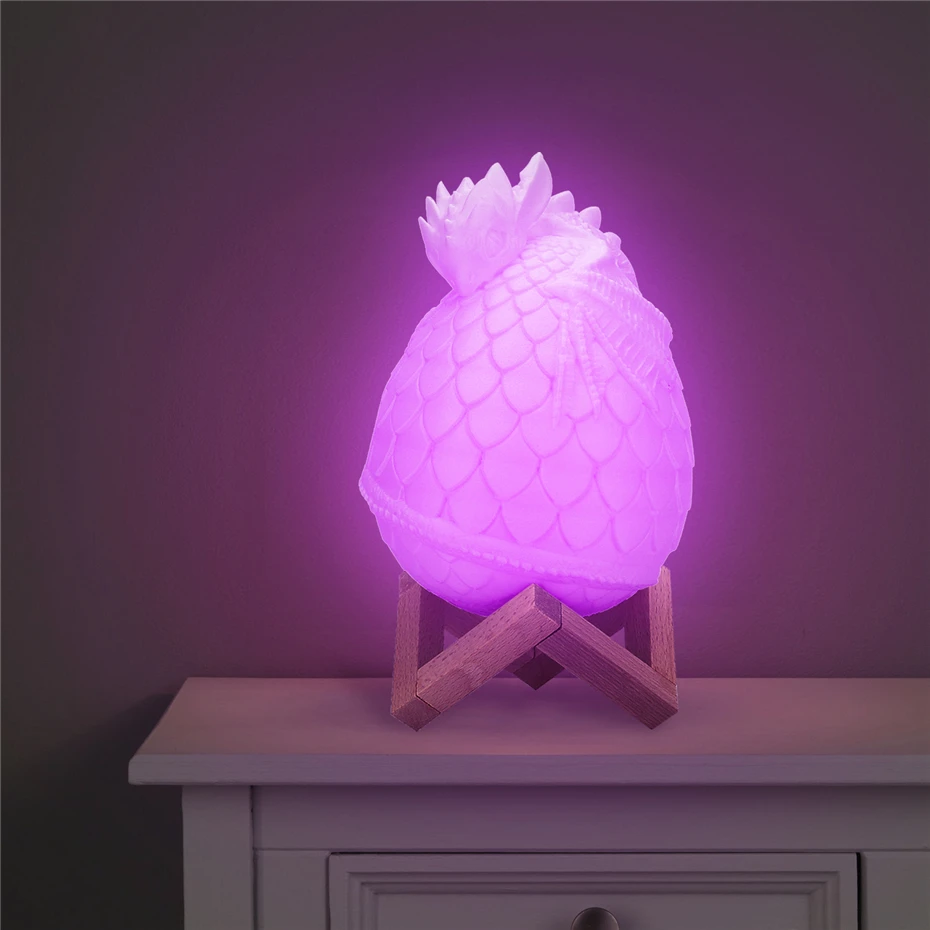 Дракон яйцо 3D печать светодиодный светильник 16 цветов Изменение сенсорный/пульт дистанционного управления ночной Светильник UBS зарядка освещения рождественские подарки Домашний декор