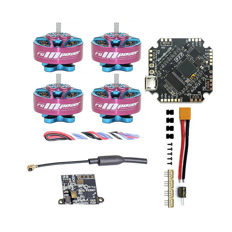 AIO412T F4 AIO F411 Полетный контроллер+ 12A ESC с 1204 5000KV 3-4S мотором FE200T 5,8G VTX RC Дрон Запчасти для радиоуправляемого вертолета