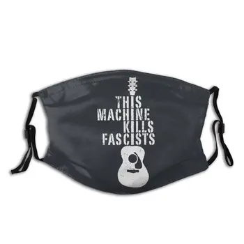 

Kills Fascists Acoustic Electric Guitars Music Reusable Face Mask with Filter Anti Haze Dustproof Mask Respirator Mouth Muffle