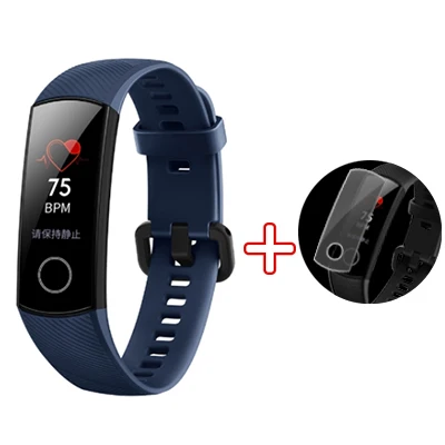 blue add film huawei honor Band 4, умный браслет, 50 метров, для плавания, водонепроницаемый, фитнес-трекер, умные часы, пульсометр, honor band3 - Цвет: blue add film