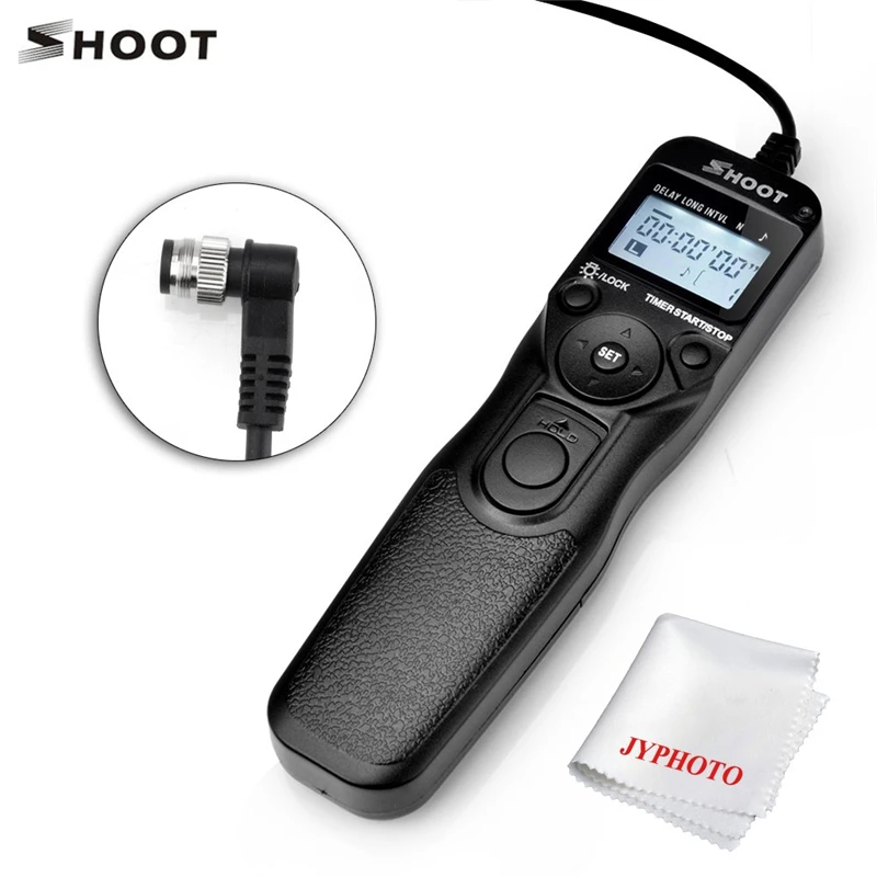 

SHOOT MC 30 Timer Remote Release Cable Camera Timer Shutter Cable Adapter Timing Remote Control For Nikon D3 D700 300 D2H D20