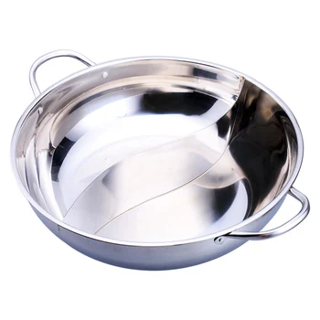 

Y288 Kitchen Accessories 28cm 30cm 32cm Stainless Steel Fondue Pot Mandarin Duck Hot Pot