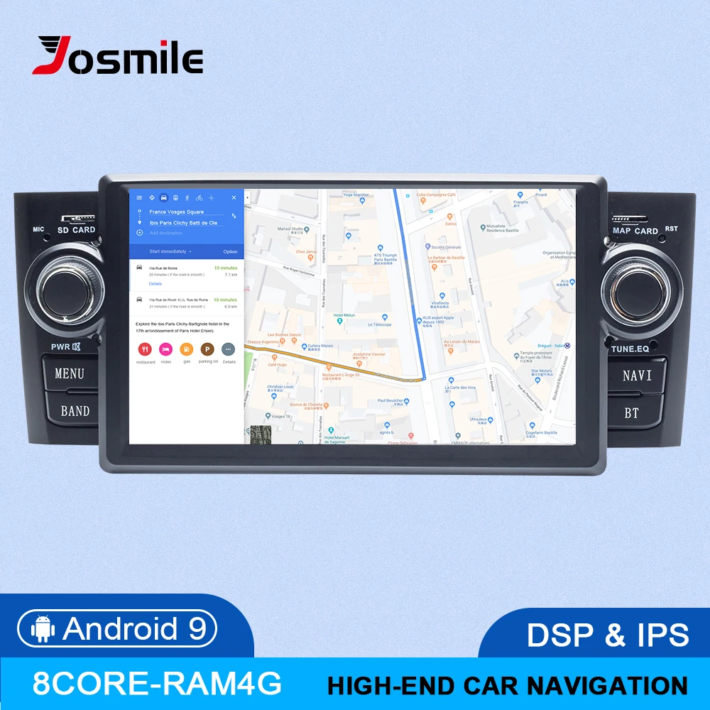 

IPS DSP 8 Core Ram 4GB1 din Android 9 Car DVD multimedia Player For Fiat Grande Punto Linea 2007-2012GPS Navigation radio Stereo