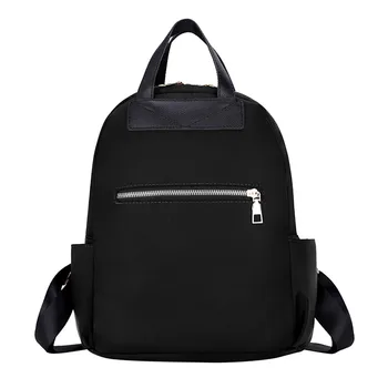 

#H30 Casual Oxford Women Backpack Black Waterproof Nylon School Bags For Teenage Girls Fashion Travel Backpack Tote Mochila