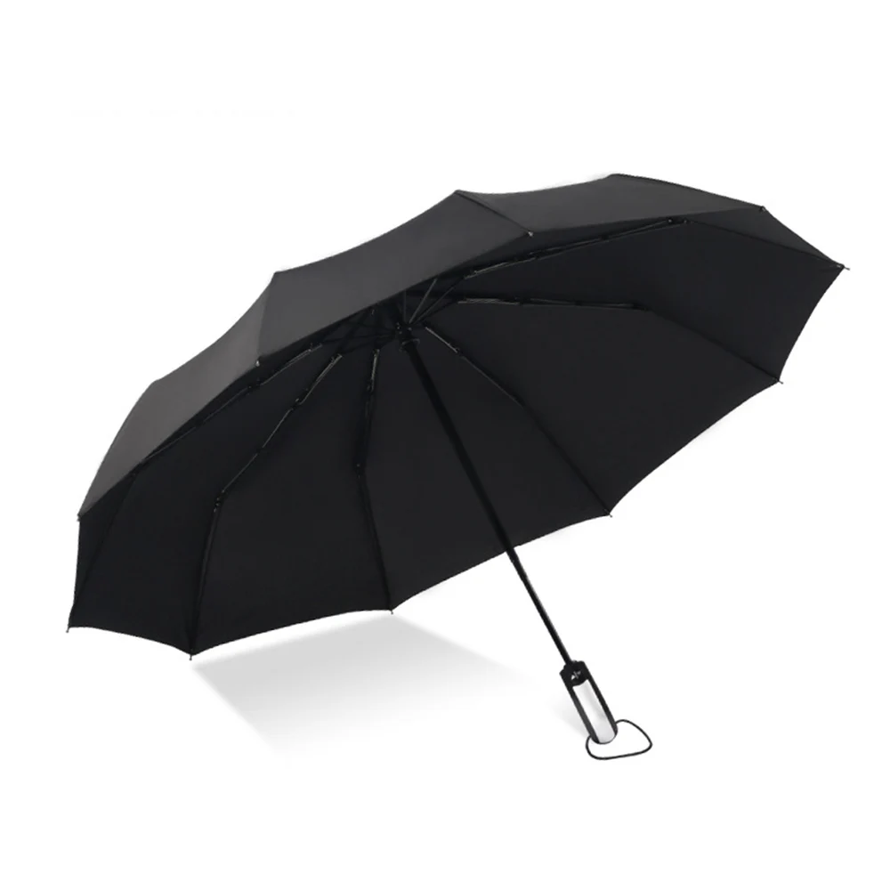 Automatic Umbrella 3 Folding Large Rain Umbrellas Sunshine Rainy Day 10 Bones Dustproof UV Shading Outdoor Sunshade