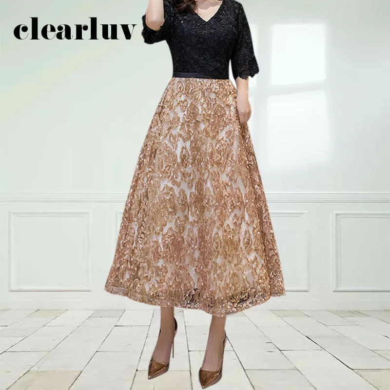

Plus Size Black Evening Dress DR1009 Elegant V-neck Half Sleeve Robe De Soiree A Line Evening Gowns 2020 Formal Evening Dresses