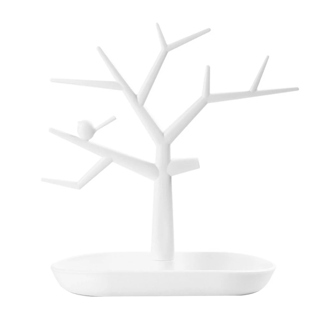 Винтажный Белый Органайзер для дерева ювелирных изделий, демонстрационный держатель для колец