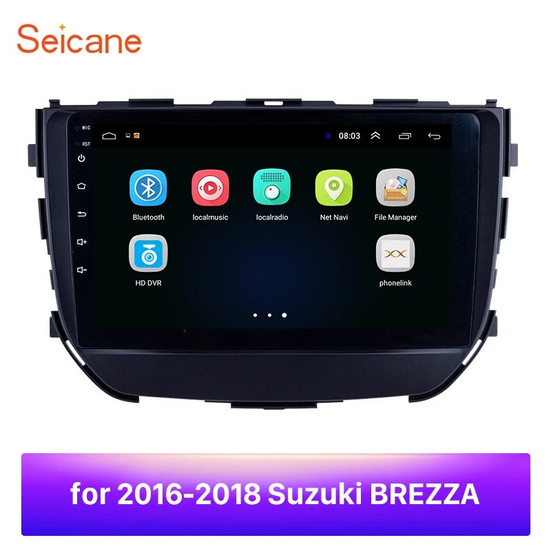 

Seicane Android 8.1 Car Unit Radio for Suzuki BREZZA 2016 2017 2018 GPS Navigation USB AUX support Carplay DVR OBD Digital TV