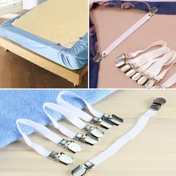 

4pcs Grippers Sheet Fasteners Mattress Elastic Mattress Clips accessories