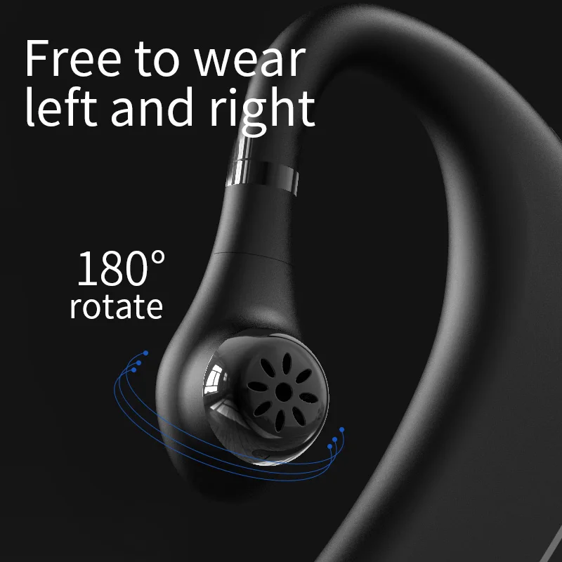 Беспроводная bluetooth-гарнитура Touch 5,0, супер долгий режим ожидания, водонепроницаемая, голосовое управление, Спортивная гарнитура, Ушная подвесная, универсальная, Lakukom
