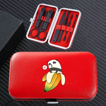 

Cute Pattern Travel Portable Nail Clipper Set Lovely Avocado Stainless Steel Nails Clippers Trimmer Cutter Scissors Accessories