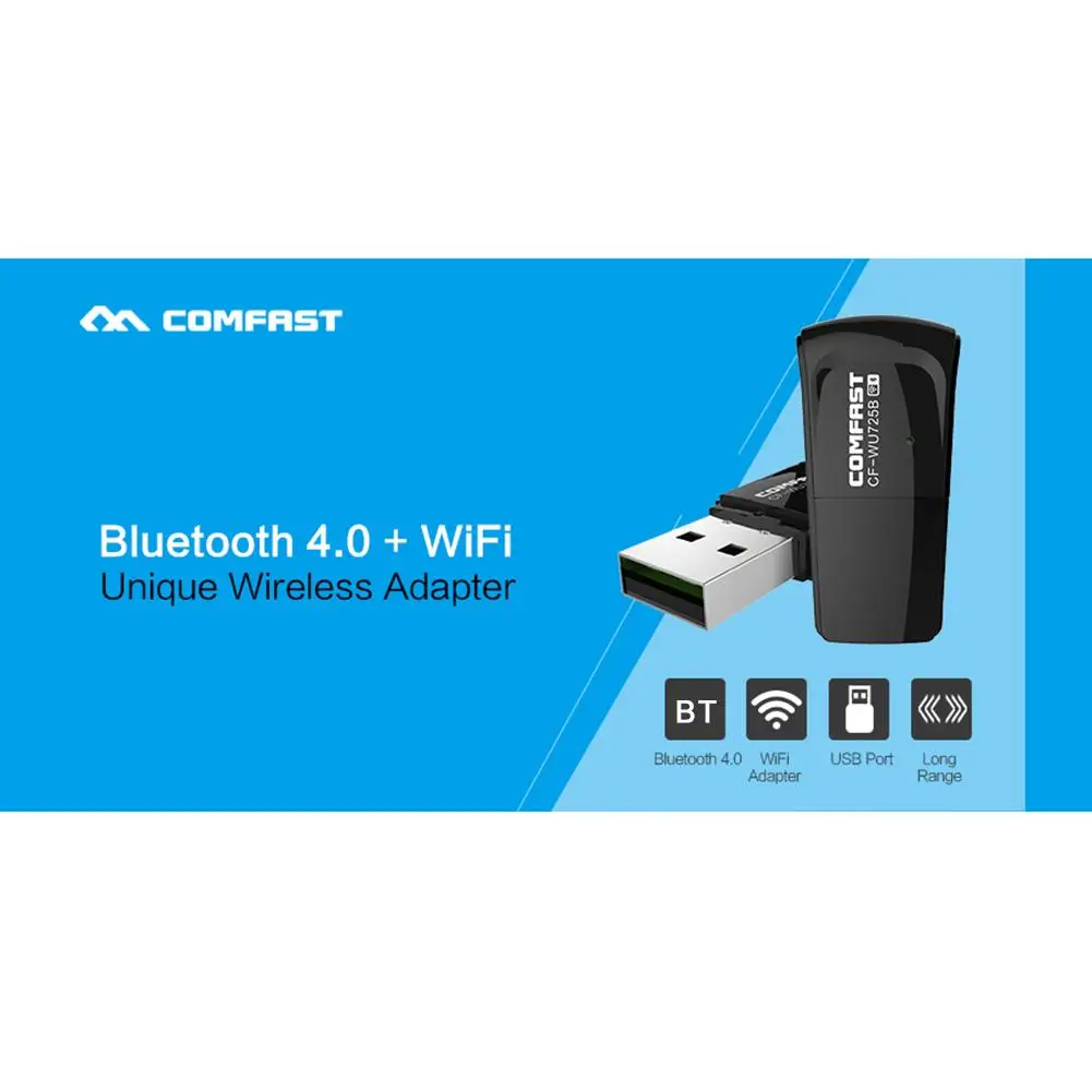 COMFAST WU725B USB беспроводная сетевая карта WiFi адаптер Bluetooth 4,0 150 Мбит Мини Adaptateur Запуск приема