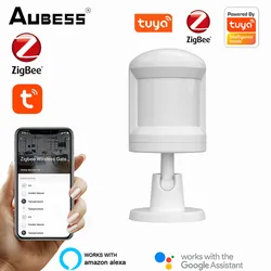 Aubess Zigbee Human Body Sensor Wireless Smart Body Movement PIR Motion Sensor Smart Home Security Tuya Smart Life APP Control