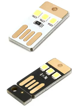 

Mini Pocket Card USB Power LED Keychain Night Light 0.2W USB LED Bulb Book Light For Laptop PC Powerbank Night Lamp 5pcs/lot