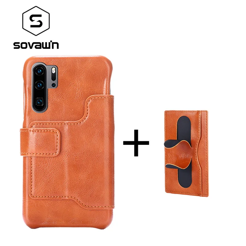 

SOVAWIN Phone Case With Card Sticker Set For Iphone 7 Plus PU Leathe Multi Card Holders Soft Case For IPhone X XS XR XI 6 8PIUS