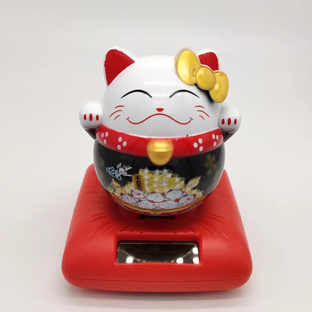 Lucky cat 8 Kuulee, идеальные интерьерные украшения, игрушка на солнечных батареях, автомобильный декор, креативные милые животные, украшения - Название цвета: Lucky cat 8