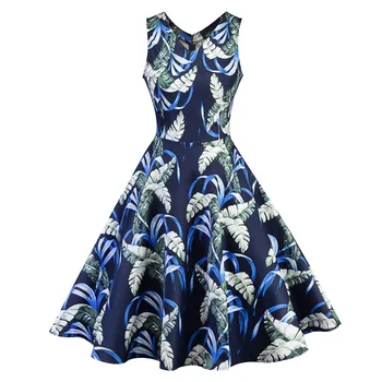 

Retro Vintage 1950 Dress Classic Slim Fit Floral Short Sleeve Midi Dress Rockabilly Vestidos 50s 60s Tunic big swing Women Cloth