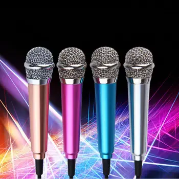 

3.5mm Wired Mini Microphone Karaoke Stereo Condenser Mic for Mobile Phone Laptop