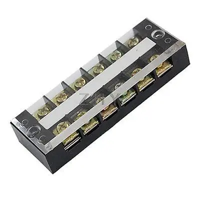 600V 25A двухрядный 6 позиций винтовой барьер клеммный блок|Соединители| |