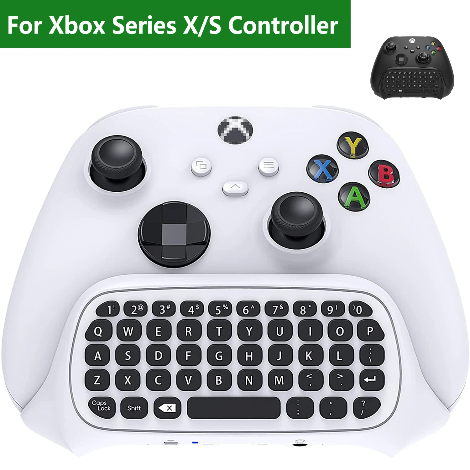 ワイヤレスキーボード,xboxシリーズx/s,2.4ghz,ミニゲーム,チャットパッド,オーディオ/ヘッドセットジャック付き,xbox one