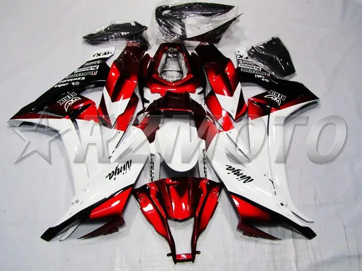 Литьевая форма) ABS Полный комплект обтекателя подходит для Kawasaki Ninja ZX-10R ZX10R 2011- 11 12 13 14 15 Обтекатели хороший красный белый