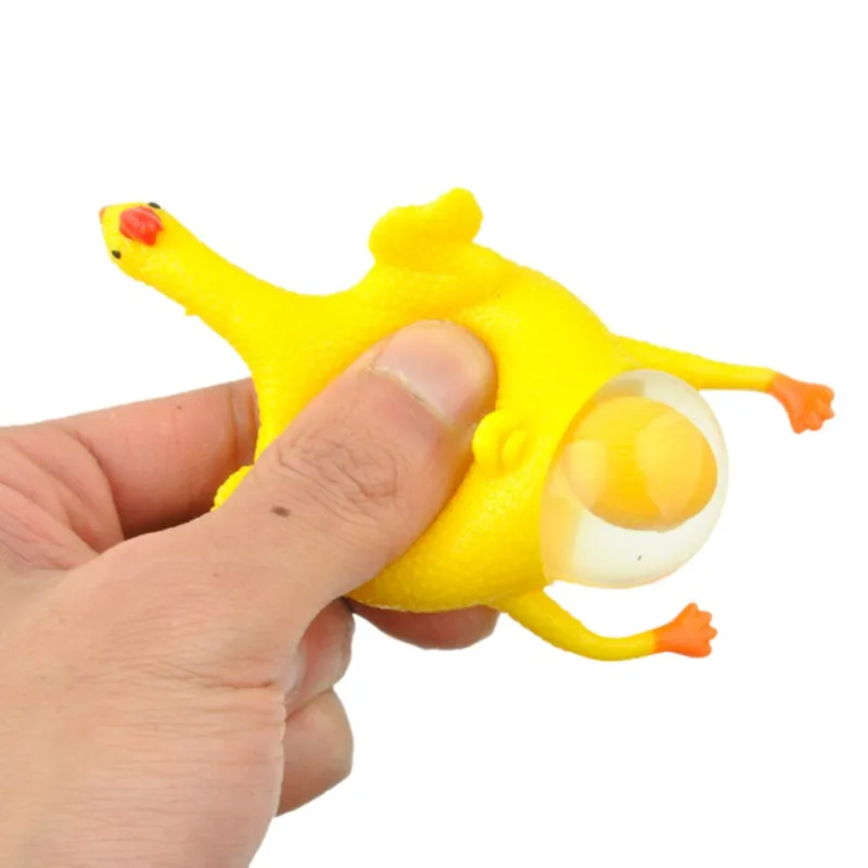 

Anti-Stress Squeeze Chicken Egg Laying Chickens Novelty&Gag Toys Party Prank Joke Toys Adult Decompression Fun Toys Laying Hens