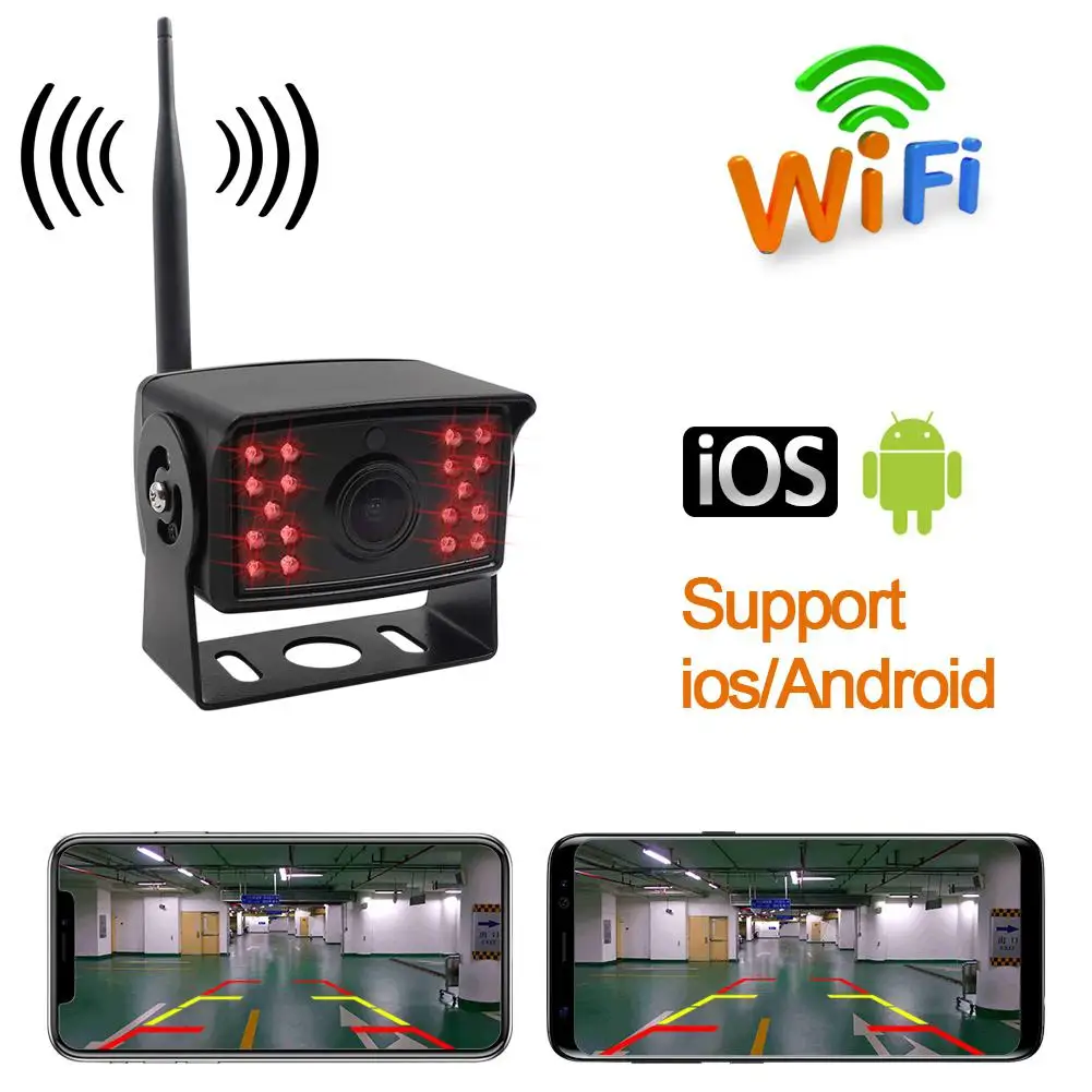 

Car Electronic Accessories DC 12V 24V WiFi Rear View Backup Camera for Bus Caravan Truck IP67
