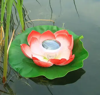 

SOLLED Solar Powered LED Flower Light Lotus Shape Floating Pond Garden Pool Lamp