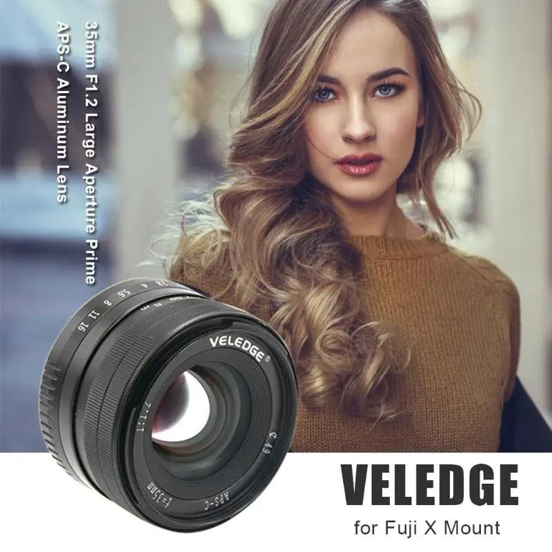 35 мм F1.6 APS-C ручной алюминиевый объектив камеры для Fuji X Крепление X-A1 X-A10 фиксированный немасштабирующийся маленький и сильный красивый хорошая работа